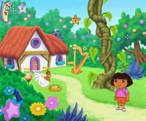yapboz Dora, ormanda bir ev sonraki
